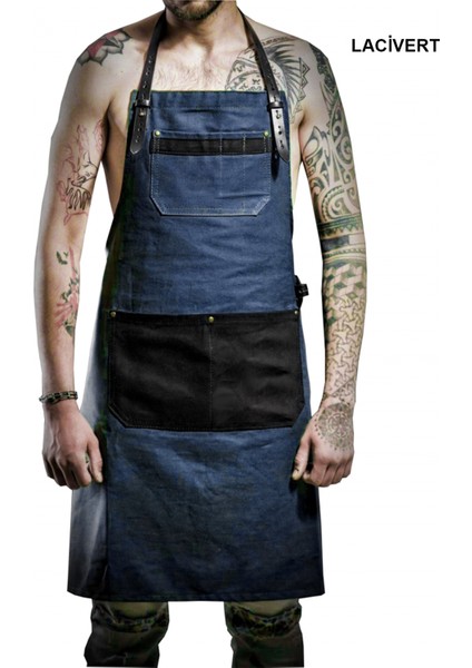 Askılı Master Şef - Barista - Aşçı - Kuaför - Tattoo - Garson Önlüğü Lacivert fiyatları