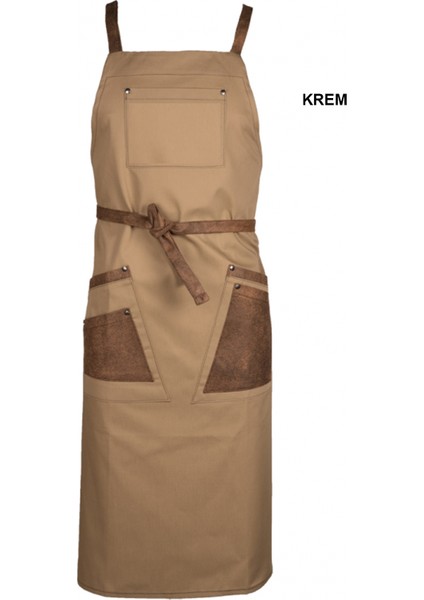 Askılı Master Şef - Barista - Aşçı - Kuaför - Tattoo - Garson Önlüğü Krem Rengi fiyatları