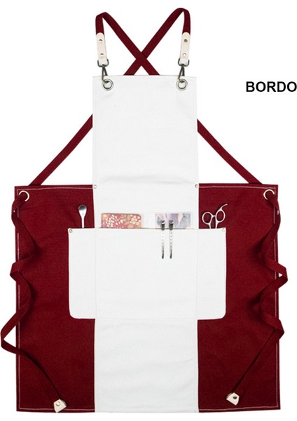 Askılı Master Şef - Barista - Aşçı - Kuaför - Tattoo - Garson Önlüğü Bordo fiyatları