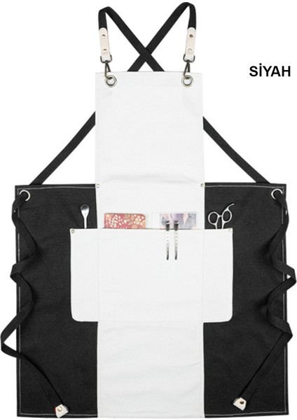 Askılı Master Şef - Barista - Aşçı - Kuaför - Tattoo - Garson Önlüğü Siyah fiyatları