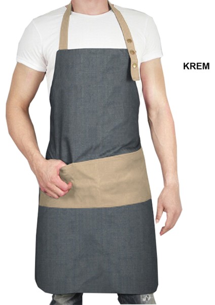 Askılı Master Şef - Barista - Aşçı - Kuaför - Tattoo - Garson Önlüğü Krem Rengi fiyatları