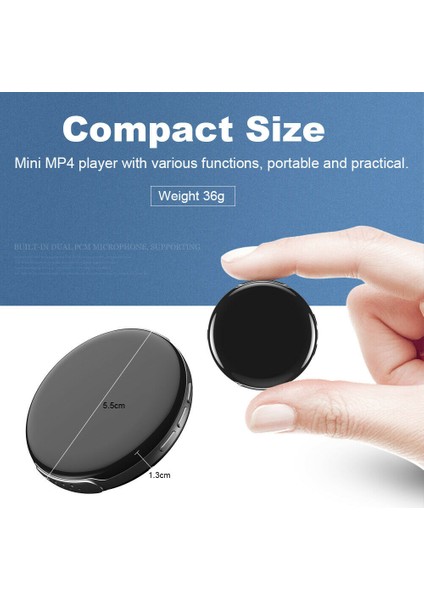 M1 Mini 8GB Hoparlörlü Bluetooth Mp3 Çalar