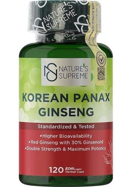 Korean Panax Ginseng 120 Kapsül