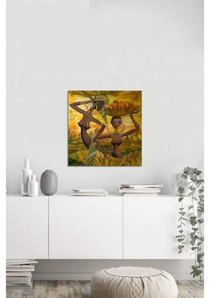 Afrikalı Kadınlar Etnik Kanvas Tablo
