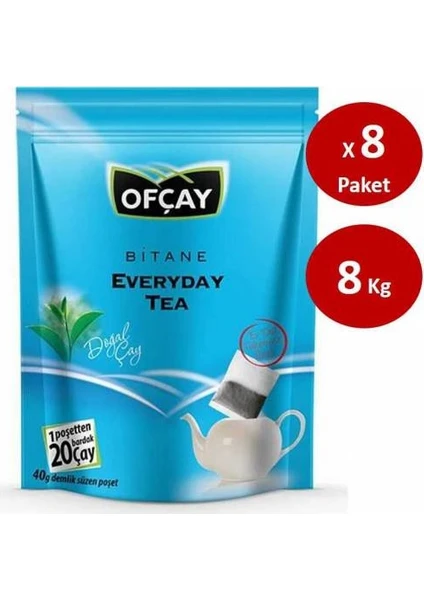 Bitane Everyday Eko Demlik Poşet Çay 40 gr x 25'li x 8 Paket