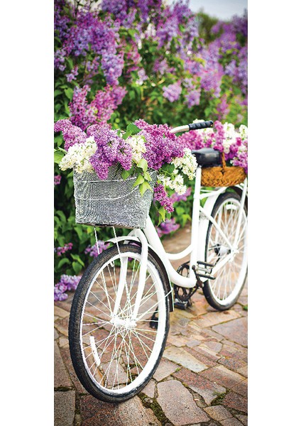 Blue Focus 128 Parça Puzzle White Bicycle