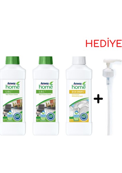 Loc 2'li + Bulaşık Deterjanı Dish Drops + Pompa Hediye