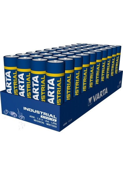 Endüstriyel Aa Ince Kalem Pil 1.5V Alkalin 40'lı