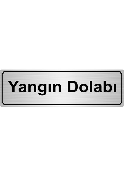 Yangın Dolabı Yönlendirme Levhası 5 x 20 cm Gümüş Renk Metal