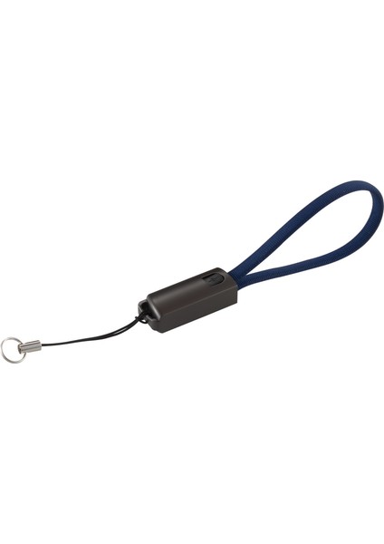 Jettpower 0047 Metal Başlıklı Örgülü 3A Micro Usb Hızlı Şarj Kablosu 20 cm Mavi