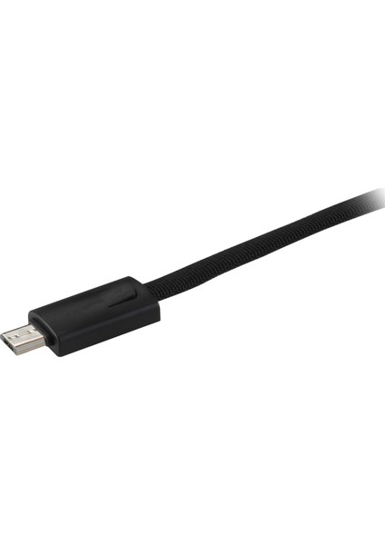 MF Product Jettpower 0047 Metal Başlıklı Örgülü 3A Micro Usb Hızlı Şarj Kablosu 20 cm Siyah