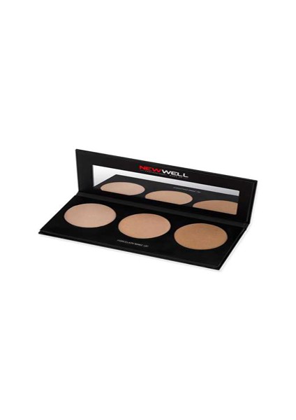 New Well Highlighter Palette - 3 Colours- Aydınlatıcı 3 Renk