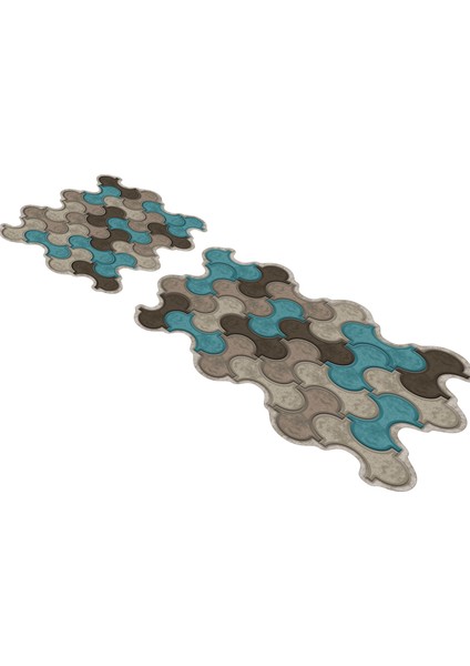 Hanımeli Özel Kesim Yıkanabilir Kaymaz Taban 2'li Paspas Seti Klozet Takımı modelleri