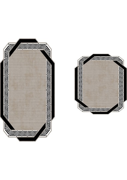 Fesleğen Özel Kesim Yıkanabilir Kaymaz Taban 2'li Paspas Seti Klozet Takımı fiyatları