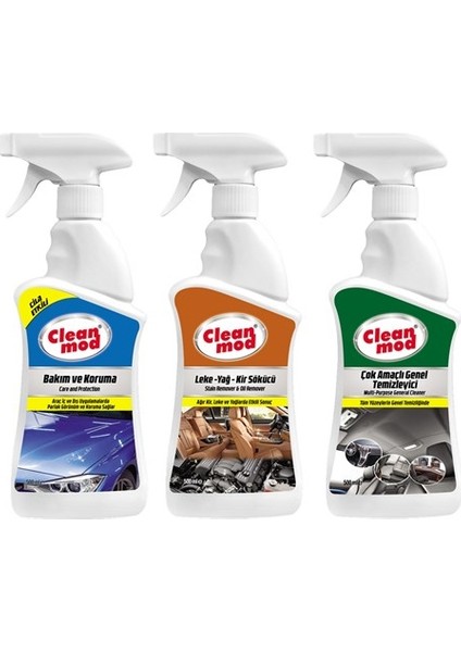 Cleanmod 3'lü Oto İç Temizlik Koruma Seti