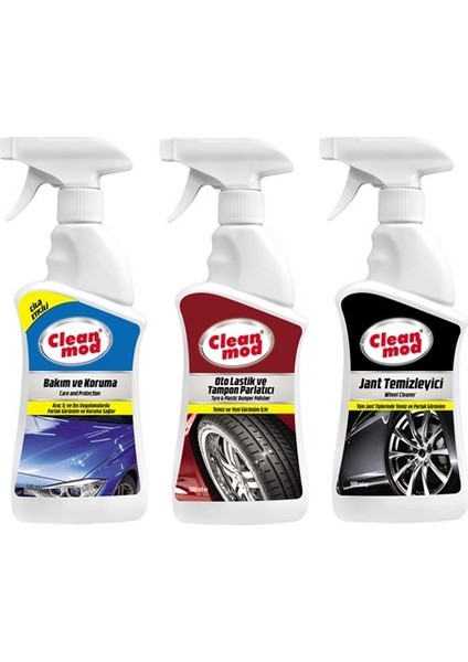 Cleanmod 3'lü Oto Dış Temizlik Koruma Seti
