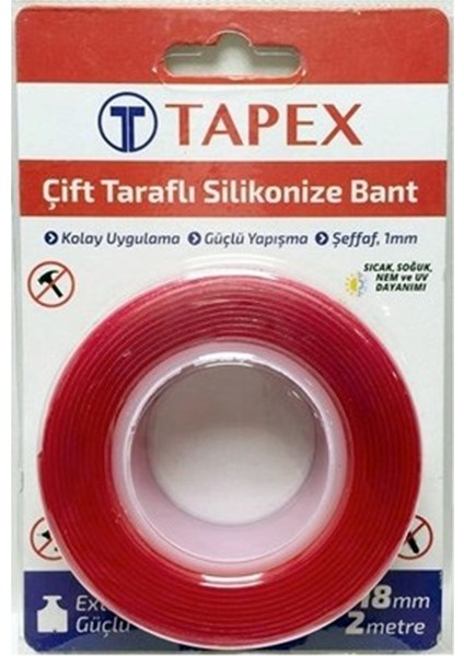 Çift Taraflı Silikonize Bant 18 mm x 2 m