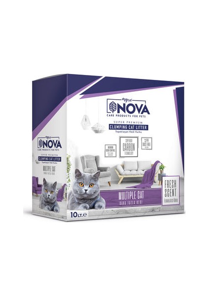 Mycat Nova Active Carbon Kedi Kumu Daha Fazla Kedi 10 lt