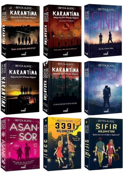 Karantina Beyza Alkoç - İkinci Perde - Asansör - 9 Kitap Set - Beyza Alkoç
