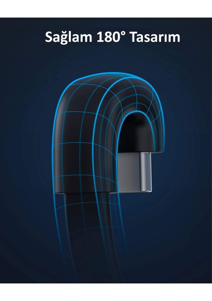 PowerLine Play Type-C Oyuncu Şarj Kablosu - 0.9m - A8722 - Siyah (Anker Türkiye Garantili) fırsatları