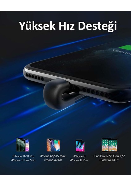 PowerLine Play MFI Lightning Oyuncu Şarj Kablosu (Apple Lisanslı) - 0.9m - A8712 - Siyah (Anker Türkiye Garantili) modelleri