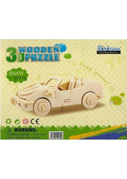 3D Puzzle Yarış Arabası Ahşap JP150