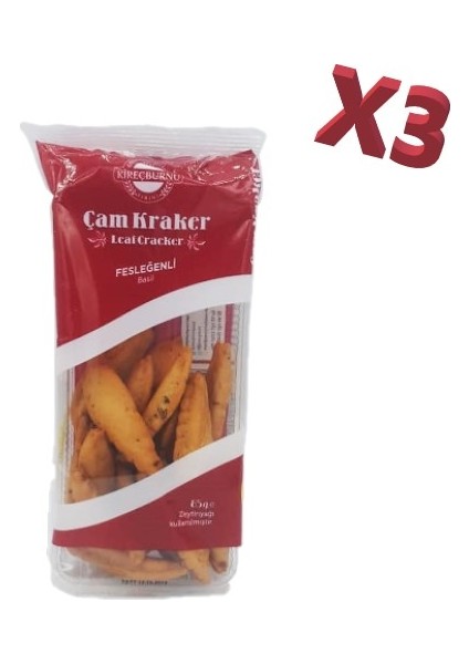 Kireçburnu Fırını  Fesleğenli Çam Kraker 85 gr x 3'lü