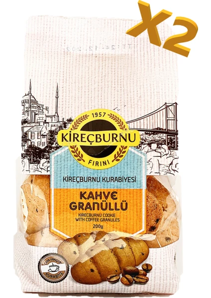 Kireçburnu Fırını Kahveli Kireçburnu Kurabiyesi 200 gr x 2'li