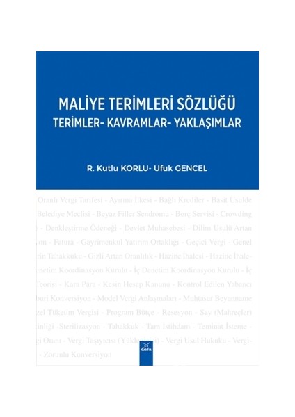 Maliye Terimleri Sözlüğü - Ufuk Gencel