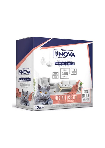 Mycat Nova Active Carbon Kedi Kumu Hassas Kokusuz 10 Lt