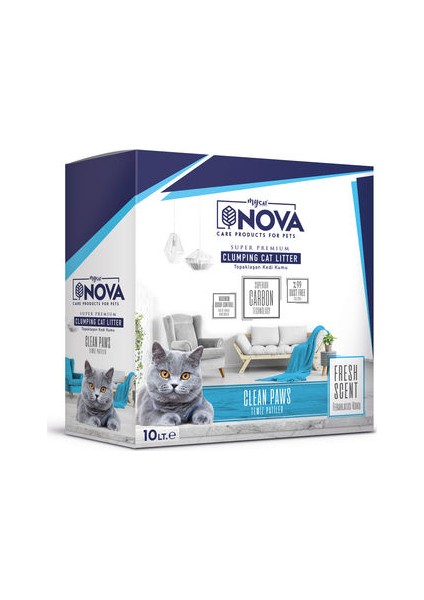 Mycat Nova Active Carbon Kedi Kumu Temiz Patiler 10 Lt
