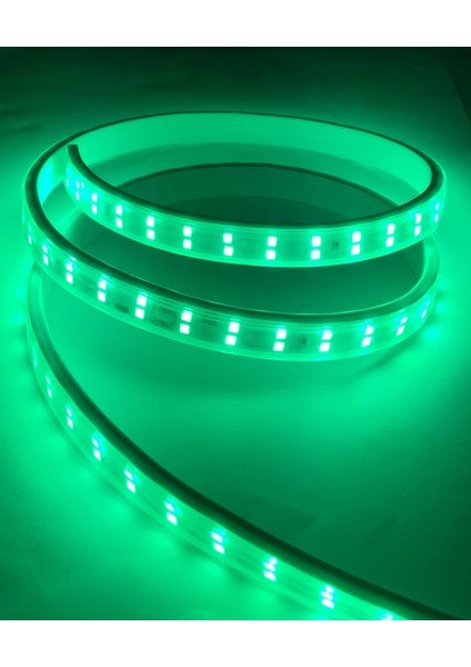 Dış Mekan 3 Çipli Silikonlu Şerit LED 220 V Yeşil 1 m modelleri