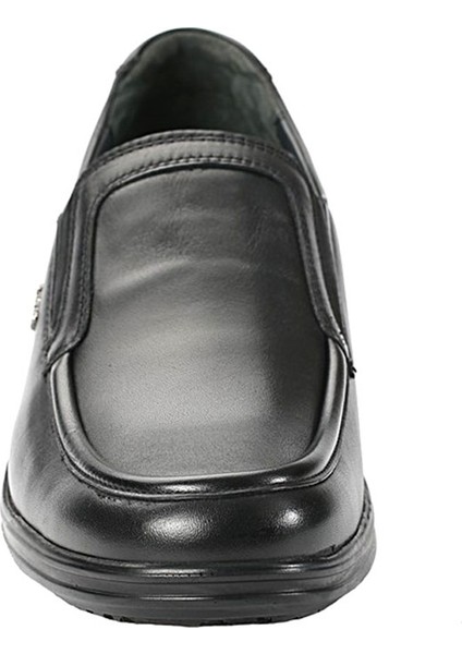 11012 Erkek Siyah Deri Comfort Ayakkabı modelleri