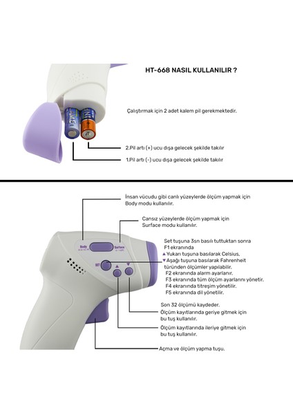 HT-668 Dijital Termometre Ateş Ölçer