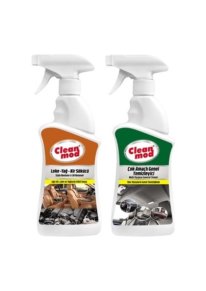 Cleanmod Oto Temizlik Seti Araç İçi Temizlik 2 x 500 ml