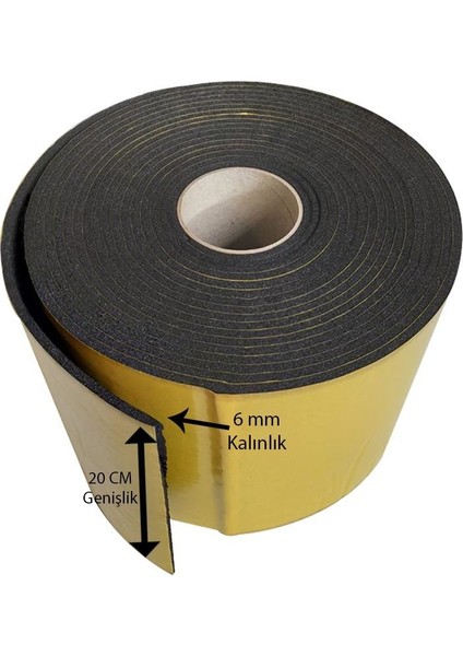 Center Acoustic Kauçuk Bant 6 mm x 196 mm x 10 m