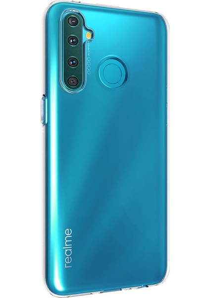 Realme 5 Pro Kılıf Transparent Soft Beyaz