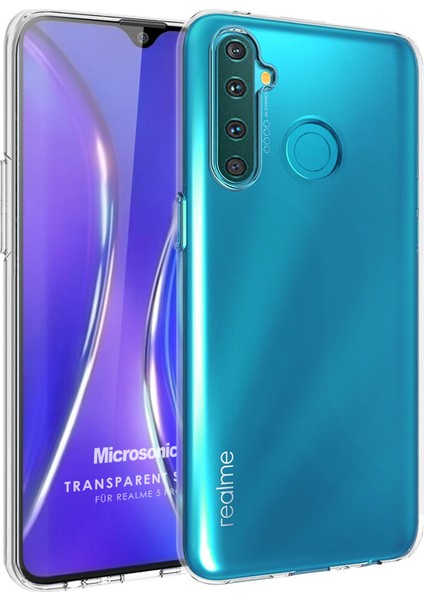 Realme 5 Pro Kılıf Transparent Soft Beyaz