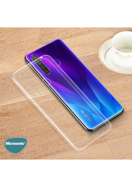 Realme 5 Pro Kılıf Transparent Soft Beyaz