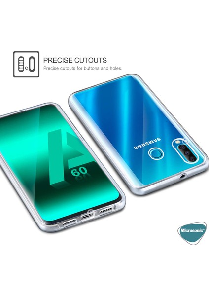 Samsung Galaxy A60 Kılıf 6 Tarafı Tam Full Koruma 360 Clear Soft Şeffaf