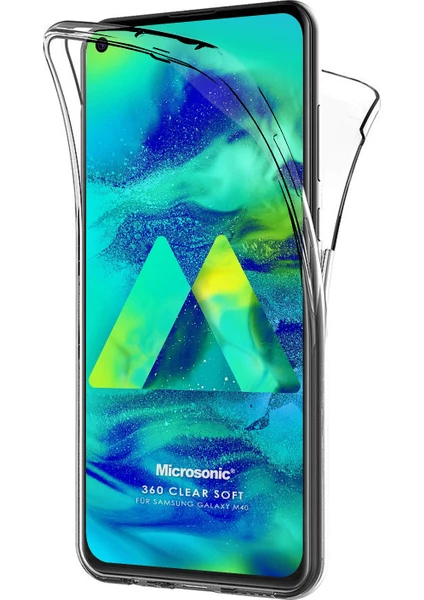 Samsung Galaxy M40 Kılıf 6 Tarafı Tam Full Koruma 360 Clear Soft Şeffaf