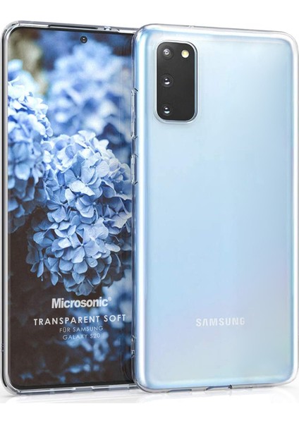 Samsung Galaxy S20 Kılıf Transparent Soft Beyaz