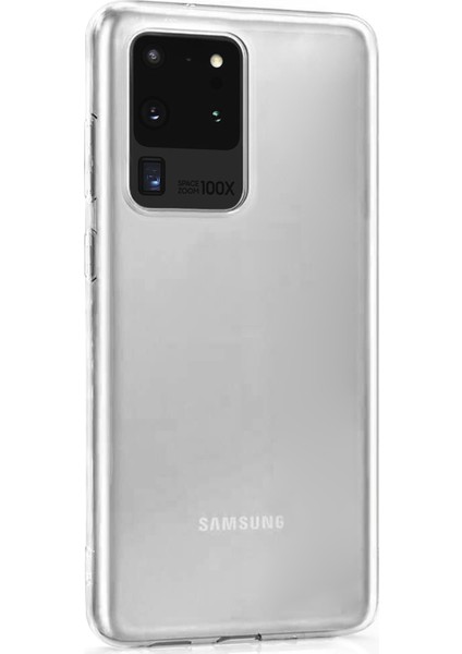 Samsung Galaxy S20 Ultra Kılıf Transparent Soft Beyaz