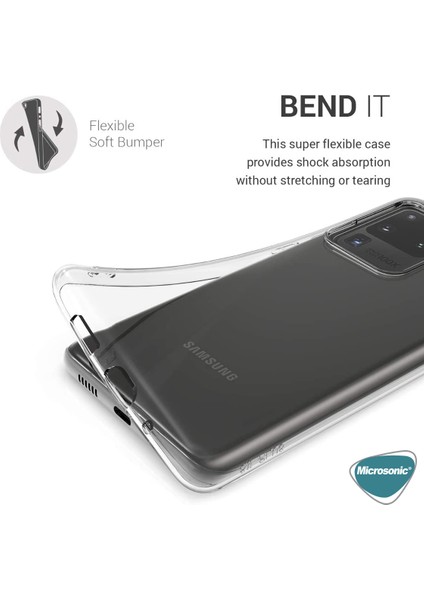 Samsung Galaxy S20 Ultra Kılıf Transparent Soft Beyaz