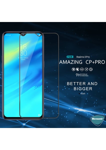 Realme 3 Pro Tam Kaplayan Temperli Cam Ekran Koruyucu Siyah indirimleri