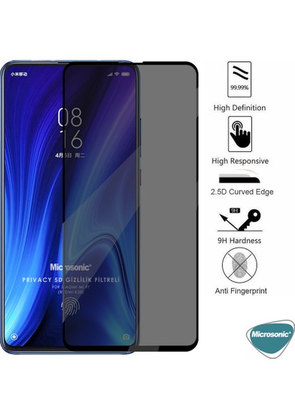 Xiaomi Redmi K20 Privacy 5d Gizlilik Filtreli Cam Ekran Koruyucu Siyah fırsatları