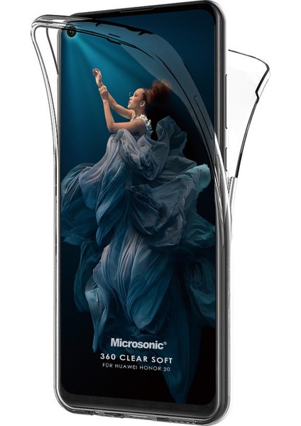Huawei Honor 20 Kılıf 6 Tarafı Tam Full Koruma 360 Clear Soft Şeffaf