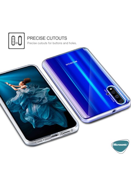 Huawei Honor 20 Kılıf 6 Tarafı Tam Full Koruma 360 Clear Soft Şeffaf