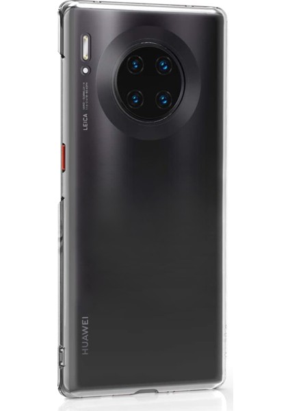 Huawei Mate 30 Pro Kılıf Transparent Soft Beyaz