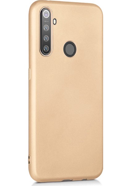 Matte Silicone Realme 5 Pro Kılıf Gold